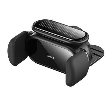 Держатель для мобильного Baseus Steel Cannon pro Solar Electric Car Mount Black 656-00437 фото