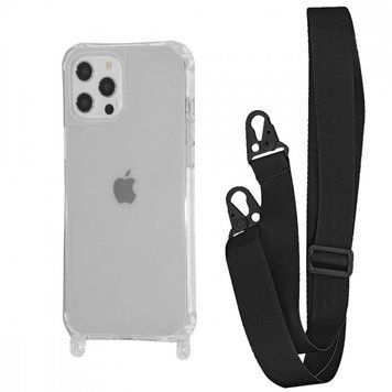Чохол WAVE Clear Case With Strap для Iphone 12/12 Pro Black 208-05215 фото