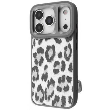 Чохол Kajsa Leopard Pattern with Magnetic Ring iPhone 17 Pro Max Gray 656-08217 фото