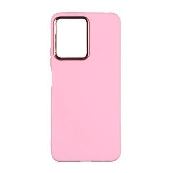 Чехол Silicone Cover Metal frame для Xiaomi Redmi Note 12 Pro+ 5G Light pink 208-03579 фото