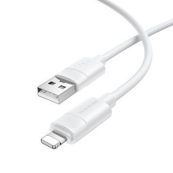 Кабель BOROFONE BX123 Leya silicone charging data cable iP White 6941991124204 фото