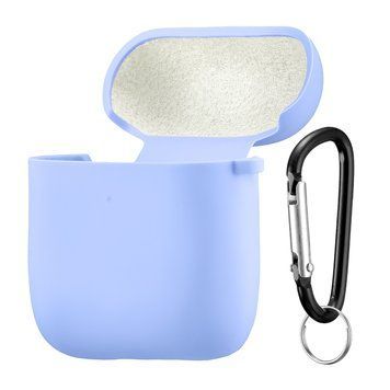 Силиконовый чехол 2,5mm с микрофиброй для AirPods 1/2 Lilac 203-00153 фото