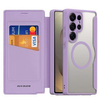 Чохол-книжка Dux Ducis Skin X Pro with MagSafe для Samsung Galaxy S25 Ultra 5G (S938) Purple Pink 757-00532 фото
