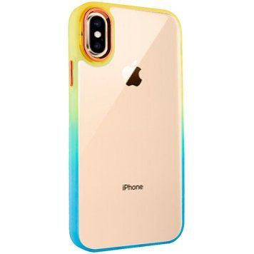 Чохол TPU+PC Fresh sip series для Apple iPhone XS Max (6.5") Бірюзовий / Помаранчевий 777-06648 фото