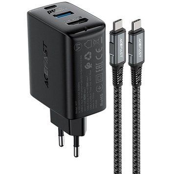 МЗП Acefast A17 PD65W GaN (1USB-A/1C/1HDMI) + кабель Type-C to Type-C Black ILSO-00000065897-1 фото