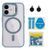 Чохол TPU+PC+Metal Stand Case with MagSafe and Camera Lenses для iPhone 16 Blue 214-03722 фото