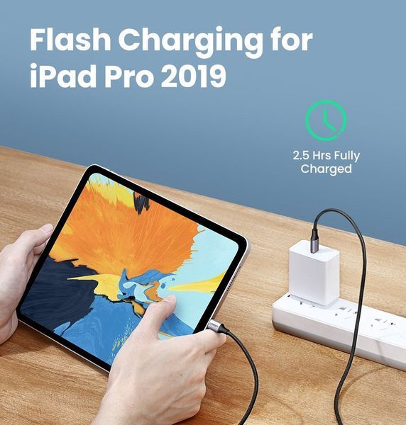 Кабель UGREEN US261 USB-C to USB-C PD Fast Charging Cable 3A Max Gray Black 1m UGR-50150 фото