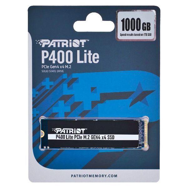 Накопитель SSD M.2 Patriot P400 Lite 1TB NVMe 1.4 2280 Gen 4x4, 2700/3500 3D TLC P400LP1KGM28H фото