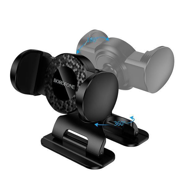 Автотримач для телефона BOROFONE BH142 Support pull clip car holder (center console) Black 6941991126383 фото
