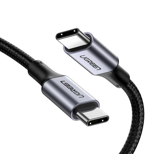 Кабель UGREEN US261 USB-C to USB-C PD Fast Charging Cable 3A Max Gray Black 1m UGR-50150 фото