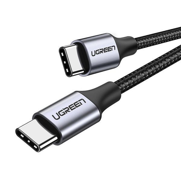Кабель UGREEN US261 USB-C to USB-C PD Fast Charging Cable 3A Max Gray Black 1m UGR-50150 фото