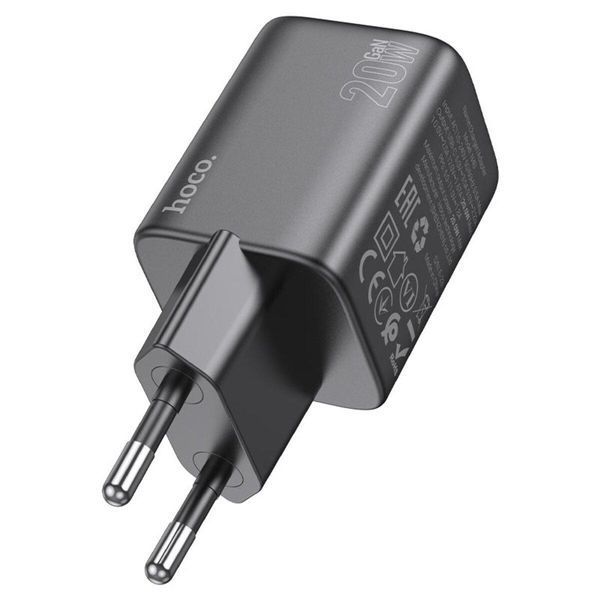 Сетевое зарядное устройство HOCO N40 Mighty single port PD20W charger Black 656-01372 фото