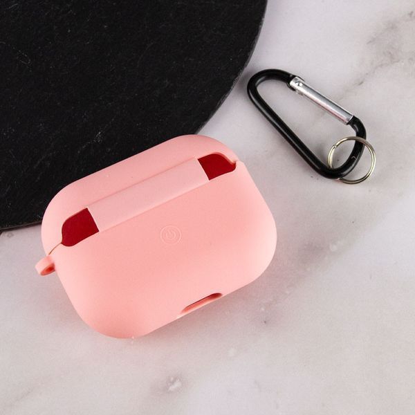 Силіконовий футляр з мікрофіброю для навушників Airpods Pro 2 / Pro Pink 203-00318 фото