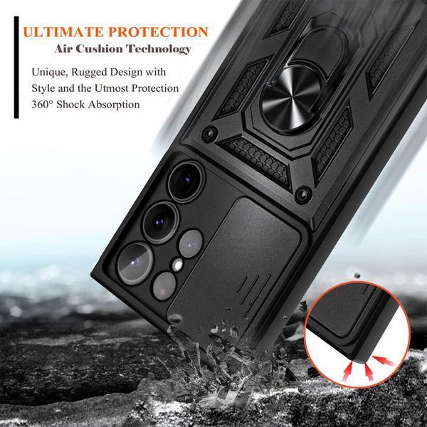 Ударостійкий чохол Camshield Serge Ring для Samsung Galaxy S25 Ultra Black 777-04313 фото