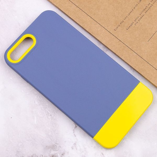 Чехол TPU+PC Bichromatic для Apple iPhone 7 plus / 8 plus (5.5") Blue / Yellow 555-03898 фото