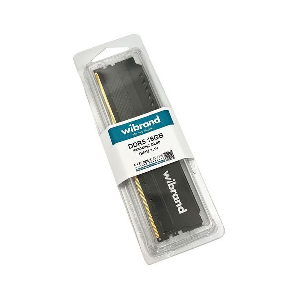 Оперативная память DDR5 Wibrand 16GB 4800MHz CL40 DIMM Heatsink Black WI4800DDR5D/16GB фото