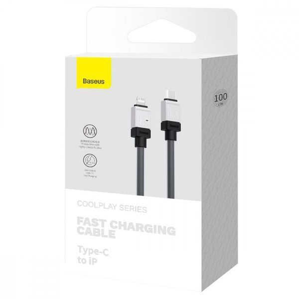 Кабель Baseus CoolPlay Series Fast Charging Type-C to Lightning 20W (1m) Black CAKW000001 фото