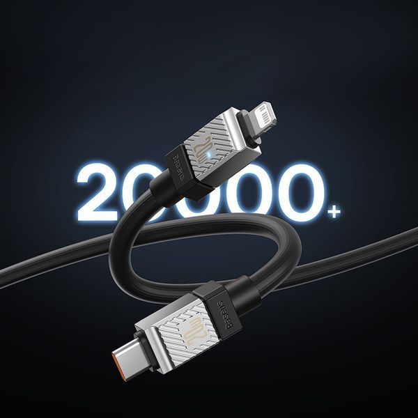 Кабель Baseus CoolPlay Series Fast Charging Type-C to Lightning 20W (1m) Black CAKW000001 фото