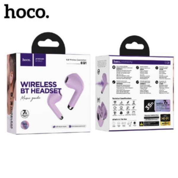 Беспроводные наушники TWS HOCO EQ1 Music Purple 6931474798510 фото
