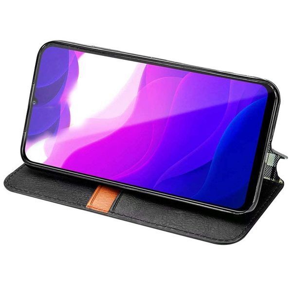 Шкіряний чохол-книжка GETMAN Cubic для Xiaomi Redmi Note 9s / Note 9 Pro / Note 9 Pro Max Чорний 555-01971 фото