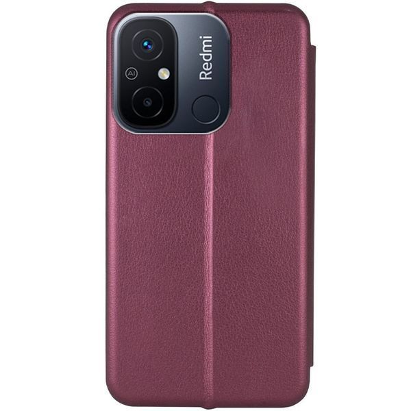 Шкіряний чохол-книжка Classy для Xiaomi Redmi 12C Maroon 777-05786 фото
