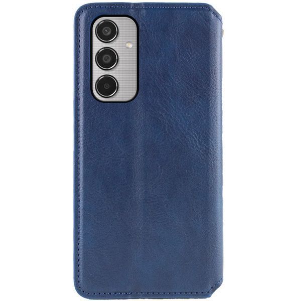 Кожаный чехол-книжка GETMAN Cubic для Samsung Galaxy M35 5G Синий 555-01667 фото
