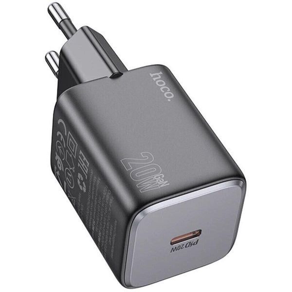Сетевое зарядное устройство HOCO N40 Mighty single port PD20W charger Black 656-01372 фото