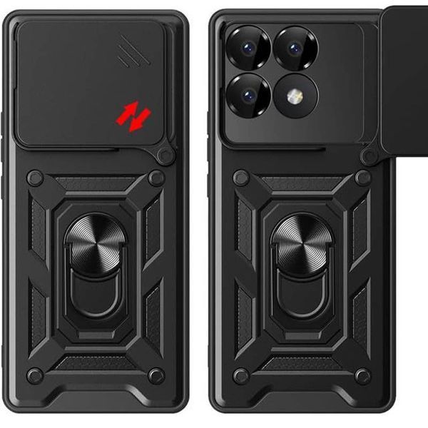 Ударопрочный чехол Camshield Serge Ring для Xiaomi Poco F6 Pro Black 777-04336 фото