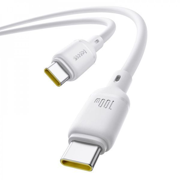 Кабель Baseus Silky Series Fast Charging Type-C to Type-C 100W (2m) White P10377704213-01 фото