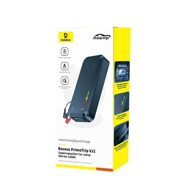 Автомобільний пуско-зарядний пристрій Baseus PrimeTrip VJ1 Supercapacitor Car Jump Starter 1200A Cosmic Black C00269000121-00 фото
