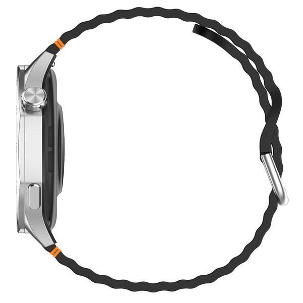 Силіконовий ремінець Wavy для Smart Watch 20mm Black 212-01680 фото