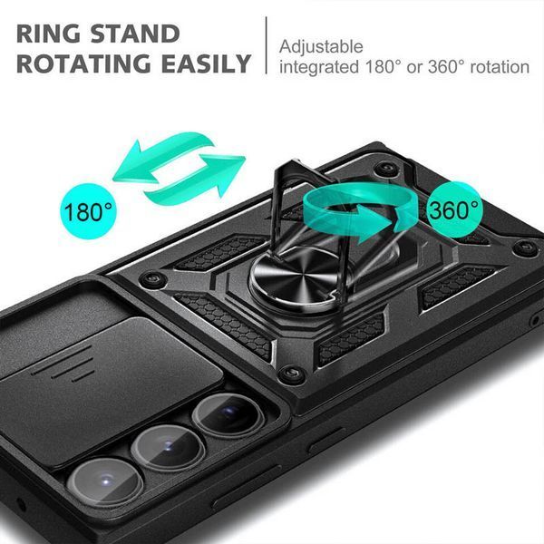 Ударостійкий чохол Camshield Serge Ring для Samsung Galaxy S25 Ultra Black 777-04313 фото
