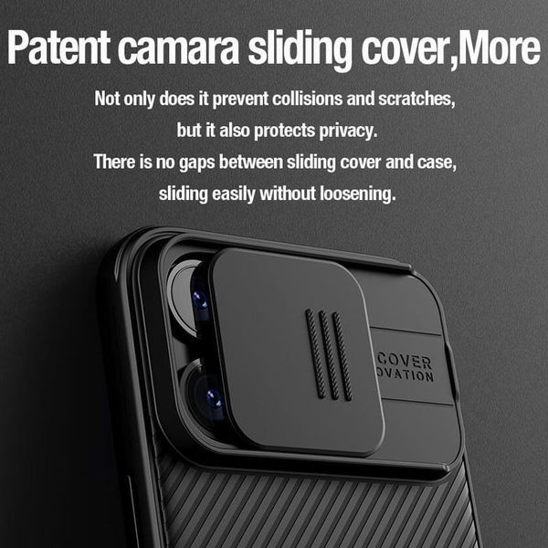 Карбонова накладка Nillkin CamShield Pro для Apple iPhone 15 Pro (6.1") Black 777-08129 фото