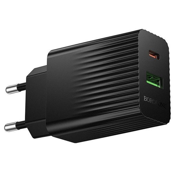 СЗУ Borofone BAS76A Source PD30W+QC3.0 (1USB-A/1C) Black ILSO-00000081966-1 фото