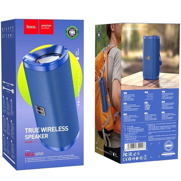 Портативна колонка HOCO HC4 Bella sports BT speaker Blue 202-00419 фото