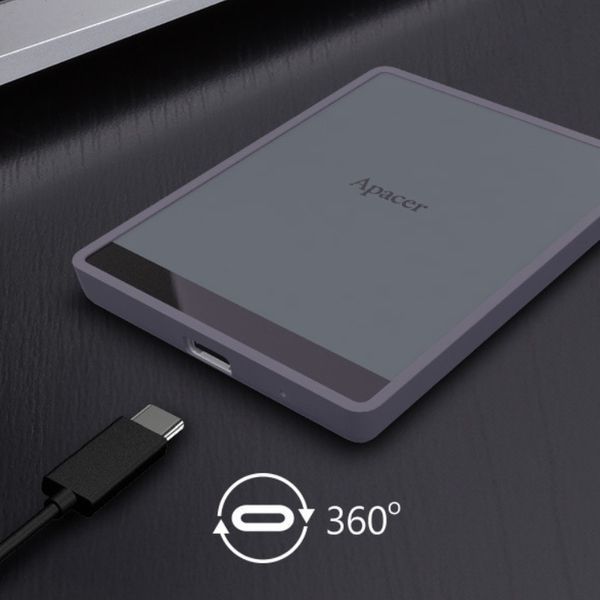 Портативний SSD Apacer AS724 1TB USB 3.2 Gen.2 Type-C Read/Write 500MB/s Mauve AP1TBAS724M-1 фото