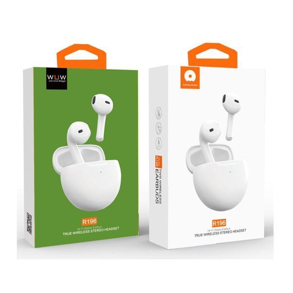 Bluetooth stereo гарнитура WUW-R196 white 656-00827 фото