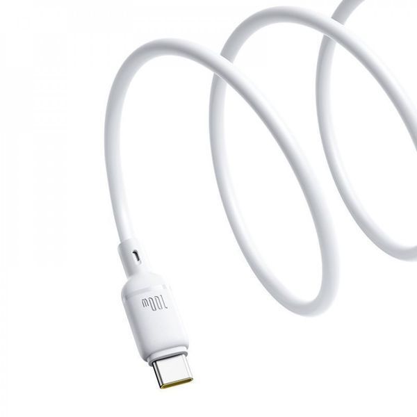 Кабель Baseus Silky Series Fast Charging Type-C to Type-C 100W (2m) White P10377704213-01 фото