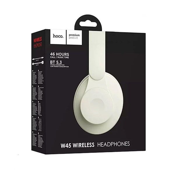 Бездротові накладні навушники HOCO W45 Enjoy BT headset Milky White 656-03811 фото