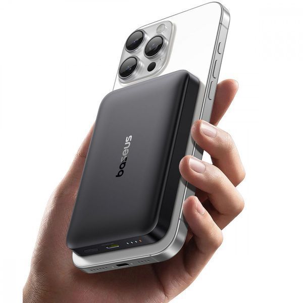 Power Bank Baseus FM12 Qi2 10000mAh 22.5W Black E0028500 фото