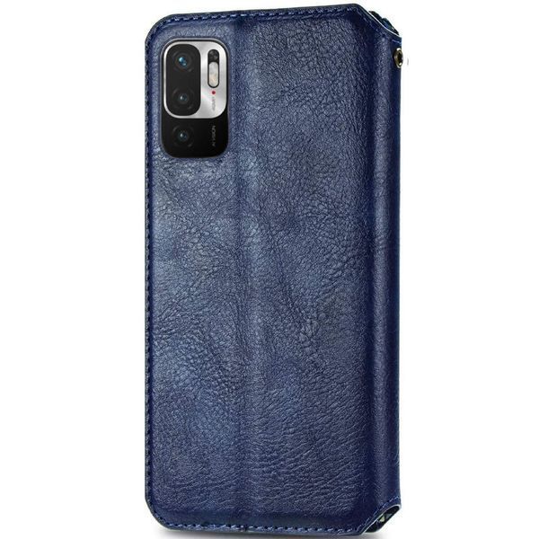 Шкіряний чохол-книжка GETMAN Cubic для Xiaomi Redmi Note 10 5G / Poco M3 Pro Синій 555-01921 фото