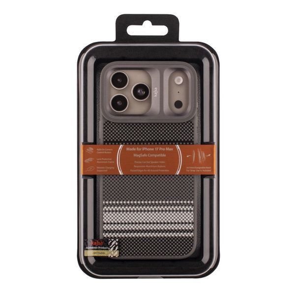 Чохол Kajsa Resort Collection Gradient Stripe with MagSafe для iPhone 17 Pro Max Grey B-Ring 2020000507406 фото
