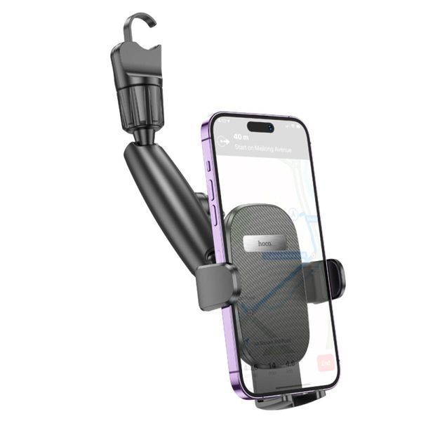 Тримач для мобільного HOCO H17 Waves rearview mirror car holder Black 656-00493 фото