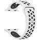 Силіконовий ремінець з перфорацією для Apple Watch 38/40/41 mm Біло-чорний 212-00131 фото