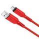 Кабель HOCO X59 USB to Micro 2.4A, 1m, nylon, TPE connectors, Red 6931474744906 фото 1