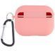 Силіконовий футляр з мікрофіброю для навушників Airpods Pro 2 / Pro Pink 203-00318 фото 2