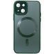 Чехол TPU+Glass Sapphire Midnight with MagSafe для Apple iPhone 15 (6.1") Forest green 656-08565 фото 1
