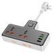 Сетевой удлинитель HOCO AC12 Reise 2-position expansion socket(PD30W/1C3A) Black 656-03198 фото 1