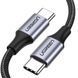 Кабель UGREEN US261 USB-C to USB-C PD Fast Charging Cable 3A Max Gray Black 1m UGR-50150 фото 1