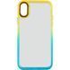Чехол TPU+PC Fresh sip series для Apple iPhone XS Max (6.5") Бирюзовый / Оранжевый 777-06648 фото 2
